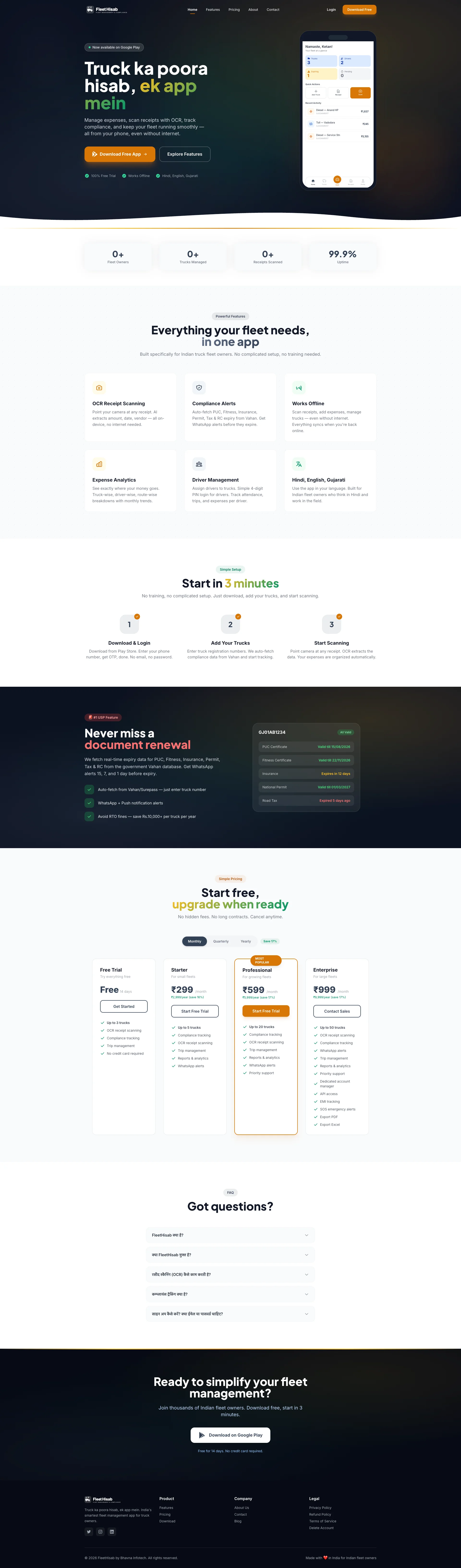 FleetHisab — Fleet Management SaaS