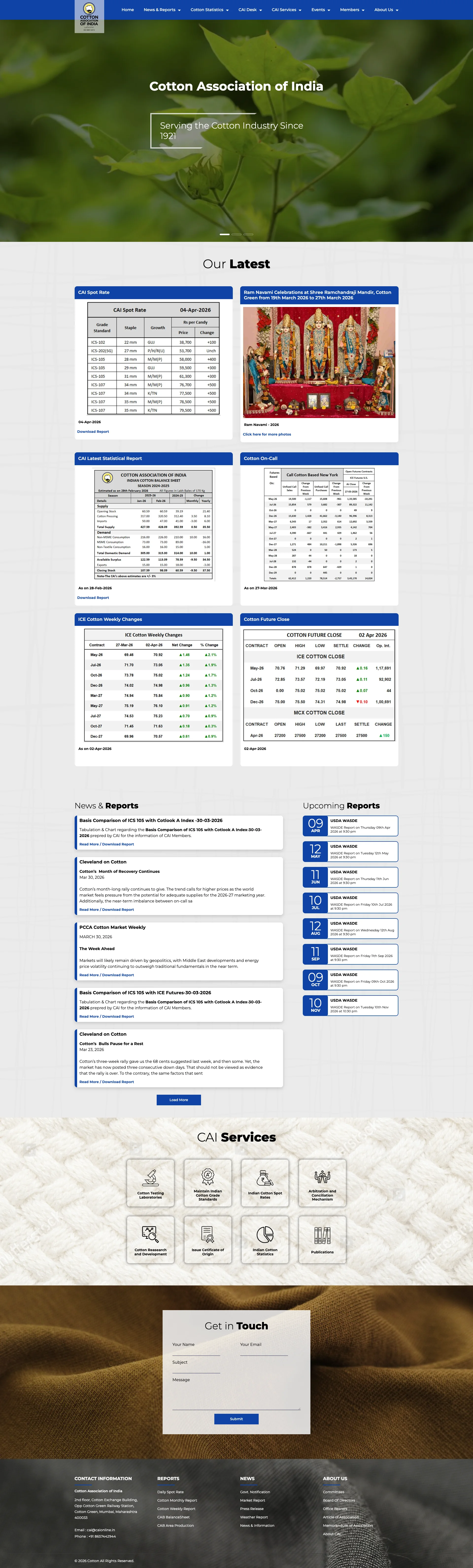 Cotton Association of India — CAI Online